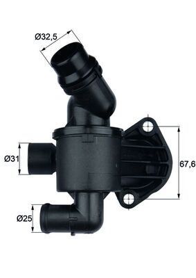 TERMOSTAT (KOMPLE) 87C Audi A4-A5-A6 2.0 TDI 2009- (CAGA CAHA) 03L121111AD-03L121111N AR-TAH