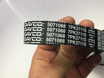 V Kayışı Klimasız V184 Transit 02-06 Arası DAYCO 7PK-2711S