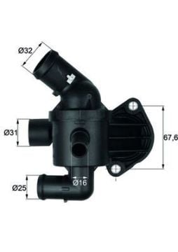 TERMOSTAT YUVASI (KOMPLE) 87C CADDY GOLF JETTA PASSAT TiGUAN LEON OCTAVİA A3 2.0 TDİ (CFFA CFFB CFGB CLLA) 03L121111AE 3-49-AR