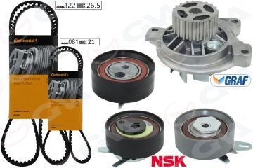 DEVİRDAİMLİ TRİGER KAYIŞ SETİ POMPA (122x26.5 -081x21) T4 2.5TDI - LT35 2.5TDI (ACV-ANJ-AVR) GVA 59WPK7570 074198119