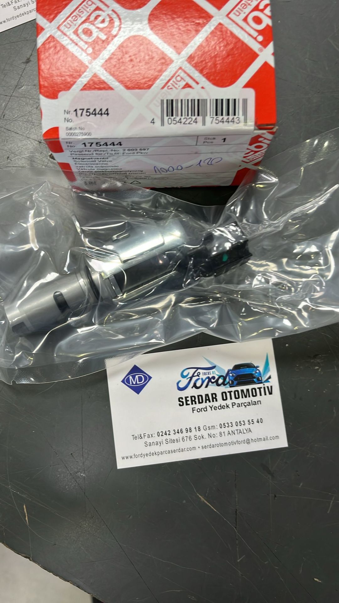 Ford EKSOZ SELONEİD VALFİ 1.6 BENZİNLİ 115PS FOCUS/CMAX/KUGA/MONDEO 4M5G6L713BE FEBİ 175444