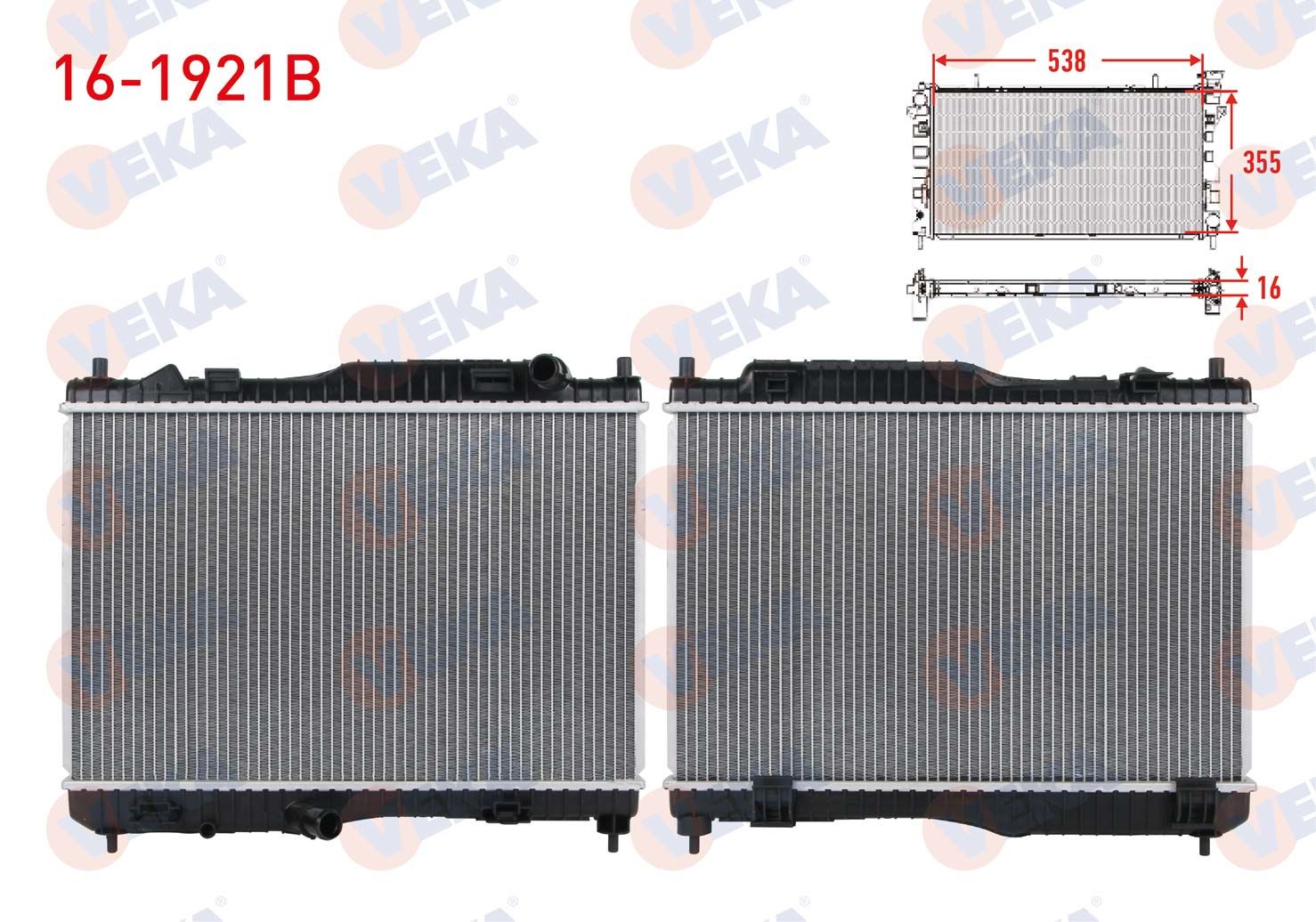 Su Radyatörü Dizel Fiesta Bmax Courier 341945 16-1921 Veka