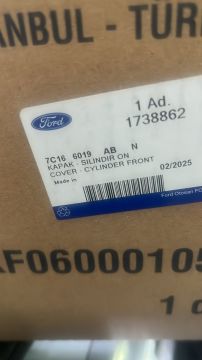 ÖN EKSANTİRİK PLEYT KAPAĞI 200PS 3.2 TRANSİT ORJİNAL FORD 7C16 6019 AB