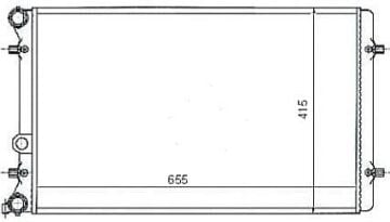 SU RADYATÖRÜ GOLF4-BORA-A3-TOLEDO-OCTAVİA 97-04 AKL-BFQ-BCB-AGN-AGR-AHF-ALH 1,6-1,8-1,9 TDİ MGA 80182 1J0121253N AD DEP.