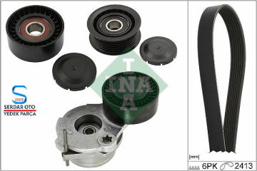 V KAYIŞ SETİ GERGİ KÜTÜK TOUAREG-AUDİ A4-A6-Q5 CDTA-CDUC-CJGA-CLAA-CLAB 3,0 TDI 10-14 (4 PARÇA) İNA 529048410 534047010 059903133J 059903341H