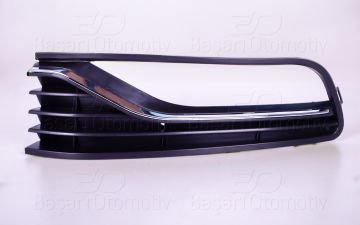 VOLKSWAGEN ÖN TAMPON SİS ÇERÇEVESİ IZGARASI SOL SİSLİ NİKELAJLI ÜCGEN BRAKETSİZ 6C0854661 XB-5
