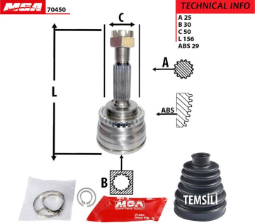 Volkswagen Ön Aks Sol Komple Fabia Polo Amf MGA 70405 6Q0407271DC DH D1-G9