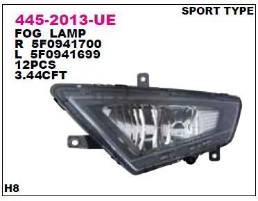 SEAT LEON İBİZA FR SİS LAMBASI FARI SAĞ ÜÇGEN TİP 13-SONRASI DEPO 4452013RUE 5F0941700 A DEP.1-K