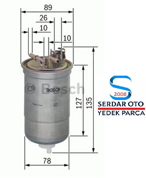 Audi Mazot Yakıt Filtresi A4 A6 2.0TDİ BLE BRE 05-08 Arası Bosch 0450906429 8E0127435A