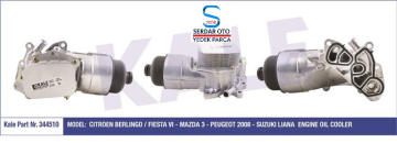 Ford Motor Yağ Soğutucu 1.4-1.5-1.6 TDCİ EURO5 Focus Fiesta Fusion Cmax VolvoS40 AV6Q6L625 Kale 344510