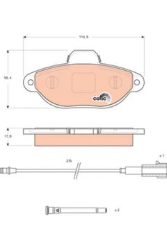 ÖN BALATA FİŞLİ FIAT PANDA 1.2 09 PANDA 1.4 10 500 1.2 11/08 FORD KA 1.2 2.09