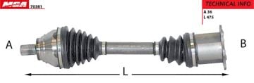 ÖN AKS SOL (14- PASSAT OTOMATİK ) GOLF CADDY LEON 3Q0407271 AC MX 1K0407271 BF MGA 70381 73636