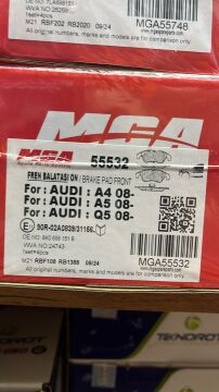 AUDİ A5 A6 A7 Q5 ÖN FREN BALATA TAKIMI 10-SONRASI MGA 55532 4G0698151A
