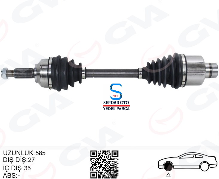 Ford Mondeo Ön Sağ Aks 2.0 Tdci/Benzinli Manuel Vites 02-06 Arası 2S713B436BC MGA 73393