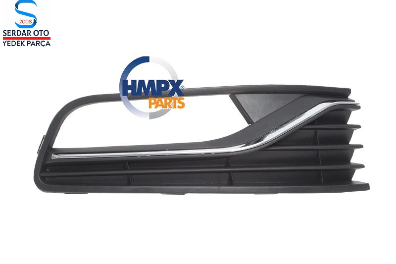 VOLKSWAGEN ÖN TAMPON SİS ÇERÇEVESİ IZGARASI SAĞ SİS DELİKLİ NİKELAJLI ÜCGEN BRAKETSİZ 6C0854662 XB-5
