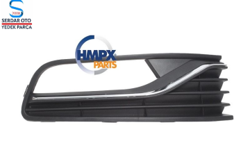VOLKSWAGEN ÖN TAMPON SİS ÇERÇEVESİ IZGARASI SAĞ SİS DELİKLİ NİKELAJLI ÜCGEN BRAKETSİZ 6C0854662 XB-5