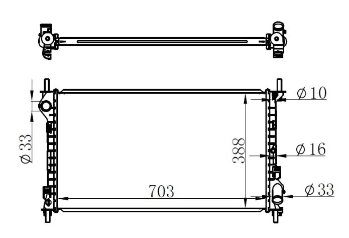 CONNECT SU RADYATÖRÜ +AC 03-13 ARASI 4T168005 MGA 80586