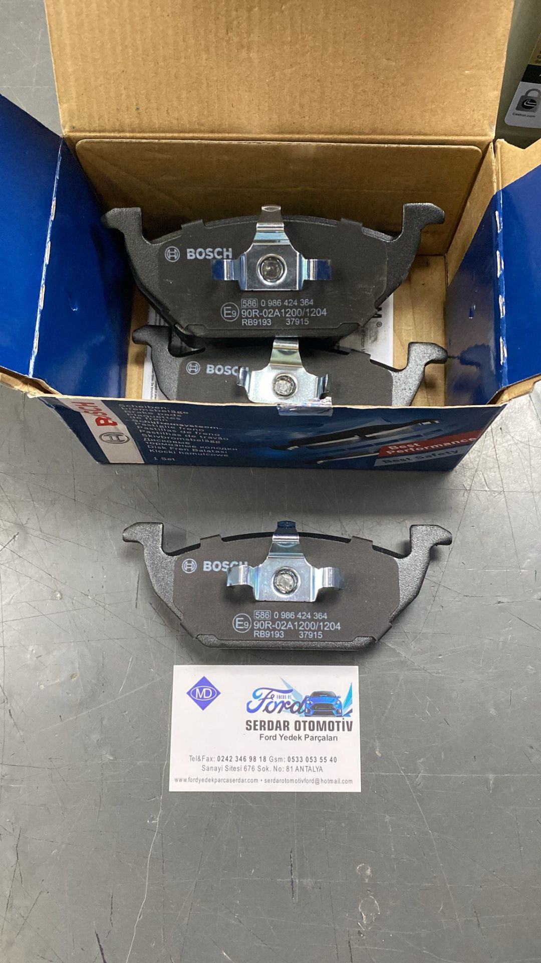 Ön Fren Balata Takımı Kablosuz Golf Polo Seat İbiza Leon Skoda Fabia Bosch 0986424364 2Q698151T 1J0615115 6R0698151A 6C0698151