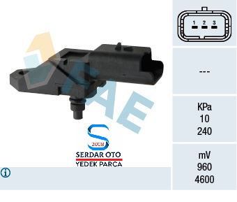 Ford Focus Cmax 1.6 Tdci Map Sensörü 06-11 Arası 3M5A12T551AC Fae 15046