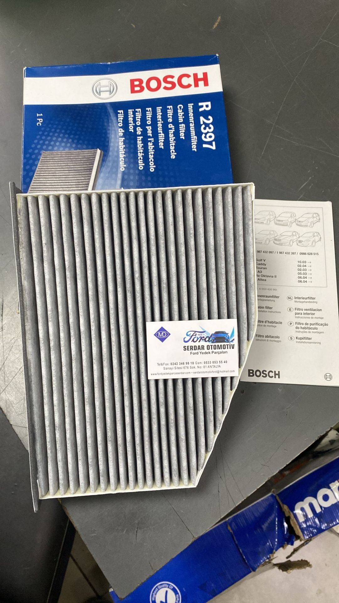 Polen Filtresi Karbonlu Golf5 Jetta Caddy Passat B7 Audi3 Leon Tiguan Yeti Bosch 1987432397 1K1819653