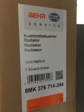 Su radyatörü klimalı +ac Fiesta 97-2001 Arası BEHER XS6H8005GA