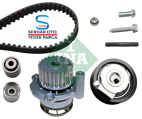 VOLKSWAGEN AUDİ PASSAT TRİGER SETİ+DEVİRDAİM PASSAT-A4 BLR-BVY-BVZ 2,0 FSI 04-11 İNA530044531 06F198119A