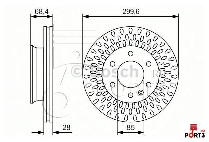 CRAFTER Spırenter ÖN FREN DİSK TAKIMI 06-SONRA 300X28 BOSCH 0986479R78 A9064210012 2E0615301