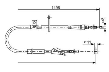 FREN TELİ. 1498 MM