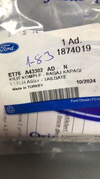 Ford COURİER ARKA BAGAJ KİLİDİ ÜST ÇİFT KAPI ORJİNAL ET76A43302AD 1-K-83