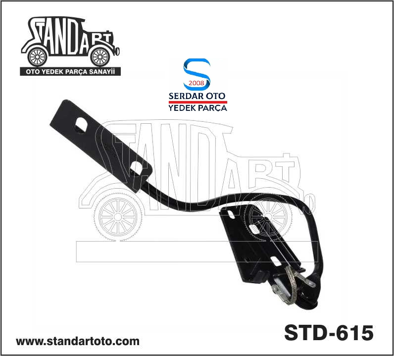 Ford Transit V184 Motor Kaput Menteşesi Sol 02-06 Arası YC1516801AG STD615