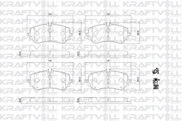 Arka Fren Balata Takımı 17-Sonrası Amarok Kraft 07010077 2H6698451A