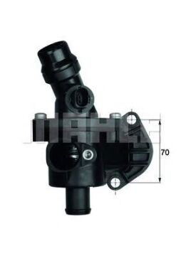 TERMOSTAT KOMPLE 87°C GOLF5-JETTA-PASSAT-A3 04-10 ARASI BLR-BVZ-BVY 2,0 FSİ BH TM6109 06F121111 MAHLE 3-61-AR
