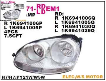 WOLKSWAGEN GOLF5 JETTA FAR SAĞ KROM TİP DEPO 44111171R 1K6941030P