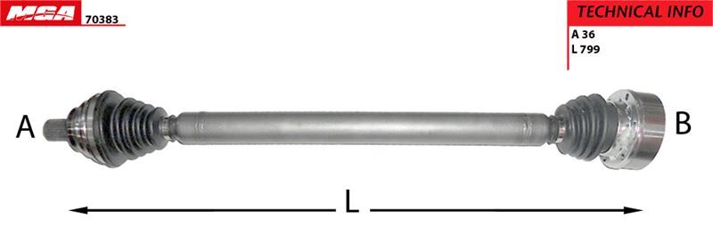 KOMPLE AKS SAĞ ÖN UZUNLUK 799mm VOLKSWAGEN GOLF VI Audi A3 Leon Octavia 1.6 Tdi (5K1) 1.4 TSI 2008-2013 1K0407272 MP JT JZW407272AX 5Q0407272B MGA 70383