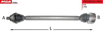 KOMPLE AKS SAĞ ÖN UZUNLUK 799mm VOLKSWAGEN GOLF VI Audi A3 Leon Octavia 1.6 Tdi (5K1) 1.4 TSI 2008-2013 1K0407272 MP JT JZW407272AX 5Q0407272B MGA 70383