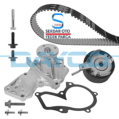 Ford Focus - Fiesta - Mondeo 1.4 1.6 Benzinli Triger Kayış Seti Devirdaimli 06-12 Arası Dayco KTBWP7640K 5M5Q8B596AA