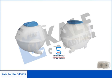 Volkswagen Radyatör Yedek Su Deposu Kapaklı Toledo Cordoba İbiza Leon Octavia Bora Polo 99-04 Aras1J0121403B Kale 343635 Gri-Mas