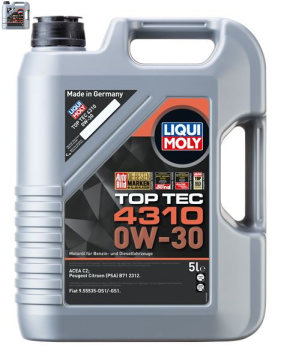 LIQUI MOLY 0W30 5LİTRE MOTOR YAĞI TOP TEC 4310
