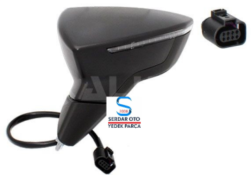 Seat İbiza DIş DiKiZ AYNASI SOL ELEKTRiKLi ISITMALI SiNYALLi 6 PIN SEAT V (KJ1) 2017-Sonrası 6F1857507F D1-A2