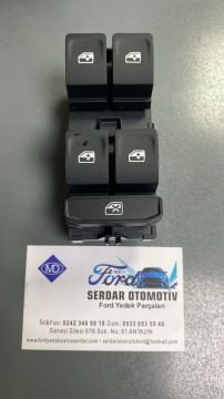 Ön Cam Düğmesi Sol Dörtlü KROMSUZ Kırmızı ışık GOLF7-PASSAT B8 OCTAVİA ARTEON POLO TAİGO-T-CROSS-T-ROC-TİGUAN-KAROQ-KODİAQ-SUPERB-ATECA-FORMENTOR İBİZA 5G0959857F MAHER 33724 ZC-57