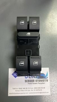 Volkswagen Ön Cam Düğmesi Dörtlü Sol 04-14 Arası GolF5 Golf6 Passat FABİA Jetta (Polo10-6R ) Leon Amarok Maher 15858 5J09598581K4959857B ZC-52
