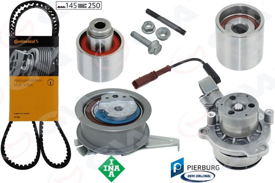Vw Devirdaimli Sensörlü TRİGER SETİ Devirdaimli Dizel Caddy GOLF7-Audi A3-LEON-PASSAT B8 - TİGUAN T7 CLHA-CLHB-DFSD-DCZA - DCXA-CRLB-CRKB-CUVC-CXXB-CXFA-CXHA-CXHB-CXGA-CXGB DDYA-DSDF Dizel 1,6 TDİ-2,0 TDİ CONTİ CT1168WP1 04L198119B