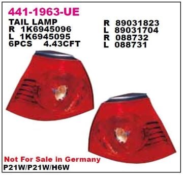 GOLF5 ARKA STOP LAMBASI SAĞ DIŞ DEPO 4411963RUE 1K6945096 DEP.