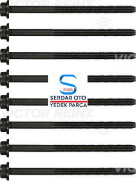 Volkswagen Silindir Kapak Saplama Takımı 10 Adet Polo Fabia İbiza Leon Golf Victor cgpa 1.2 Reinz 143212001 036103384B ZB-44