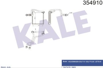 Volkswagen KALORİFER RADYATÖRÜ JETTA 11-SONRASI KALE 354910 5C0819031 D1-G10
