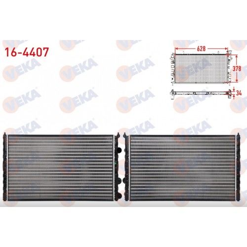 POLO CLASSİC (6KV2) 1.6 SU RADYATÖRÜ AHW 6K0121253 1H0121253L VEKA 16-4407 DEP.