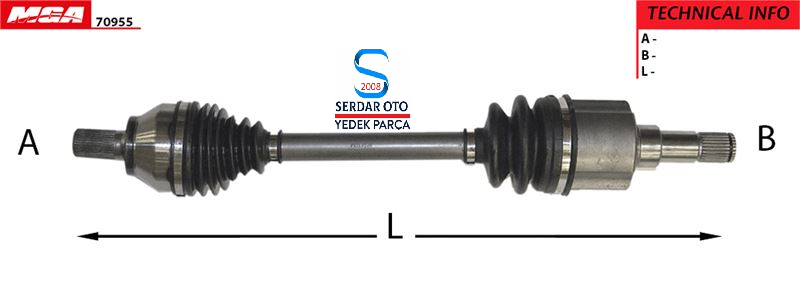 Ford Focus Cmax Ön Aks Sol Vct Otomatik Vites 1.6Tdci 06-11 Arası 36x26x582mm 3M513B437MG