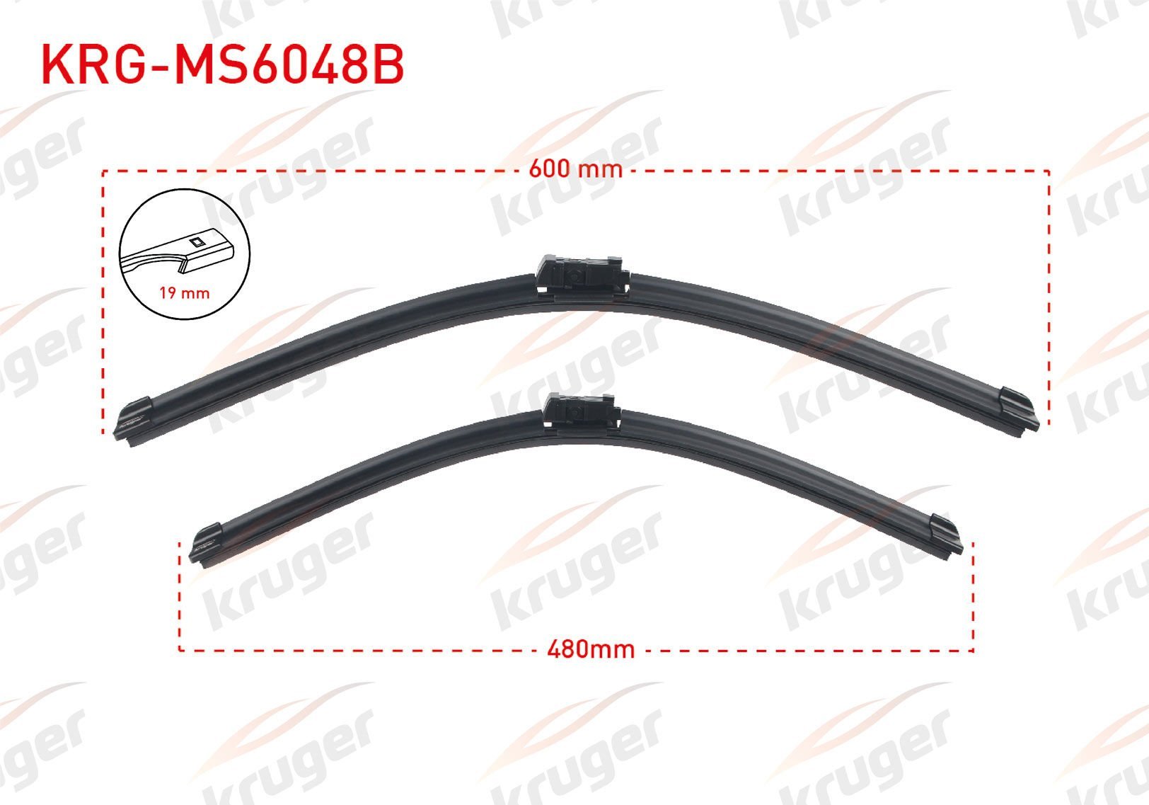 Ön Cam Silecek Takımı Passat Golf5 Jetta Yeti Caddy 600mm480mm 6048b