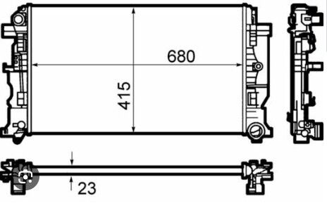 VOLKSWAGEN SU RADYATÖRÜ VW CRAFTER/MB SPRİNTER A9065000202 B MAHLE CR1710000S 2E0121253 Dp.