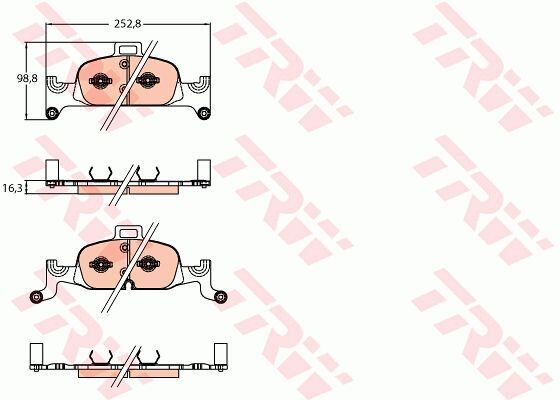 Audi Ön Fren Balata Takımı A4 A5 A6 Q5 17-SONRASI TRWGDB2126 8W0698151AC